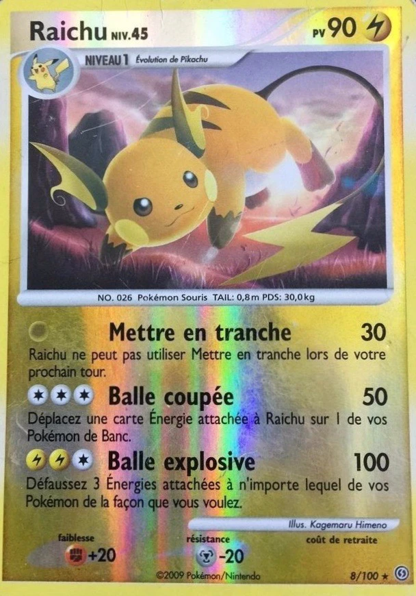Carte Pokémon Raichu de l'extension Tempête