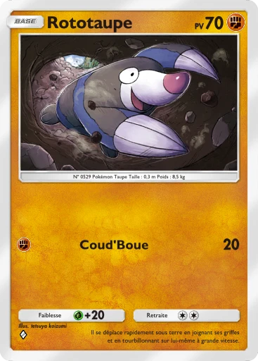 Carte Pokémon Rototaupe de l'extension Domination Céleste