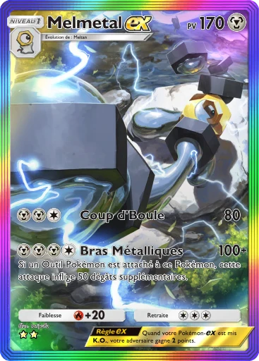 Carte Pokémon Melmetal-ex de l'extension Méga-Ascension