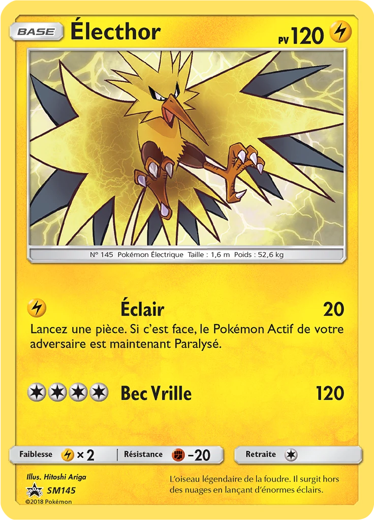 Carte Pokémon Électhor de l'extension Promo SM