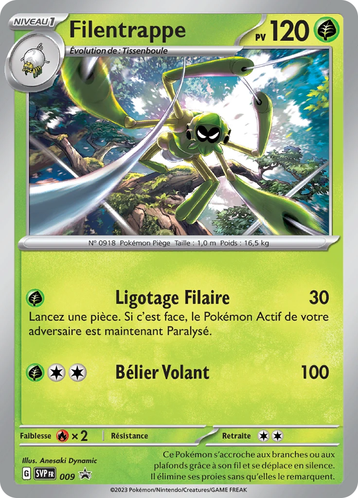 Carte Pokémon Filentrappe de l'extension SVP Black Star Promos