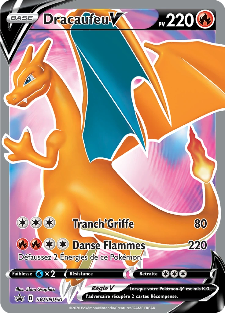 Carte Pokémon Dracaufeu V de l'extension Promo SWSH