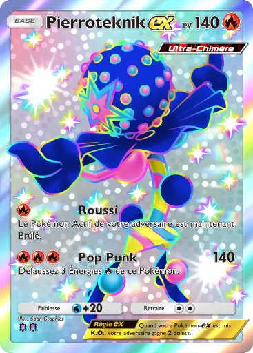 Carte Pokémon Pierroteknik-ex de l'extension Domination Céleste