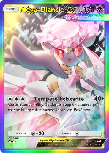 Carte Pokémon Méga-Diancie-ex de l'extension Jours Heureux
