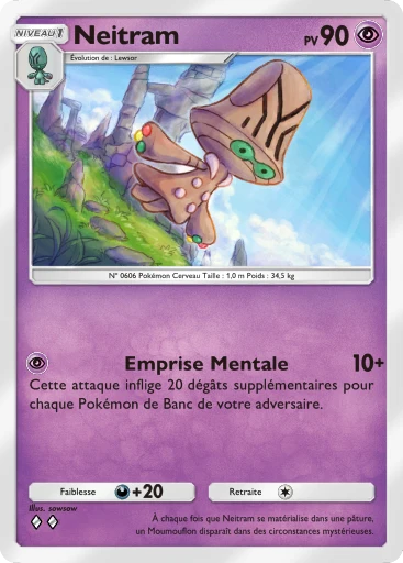 Carte Pokémon Neitram de l'extension L'Île Fabuleuse