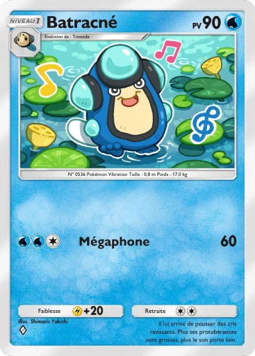 Carte Pokémon Batracné de l'extension Méga-Ascension