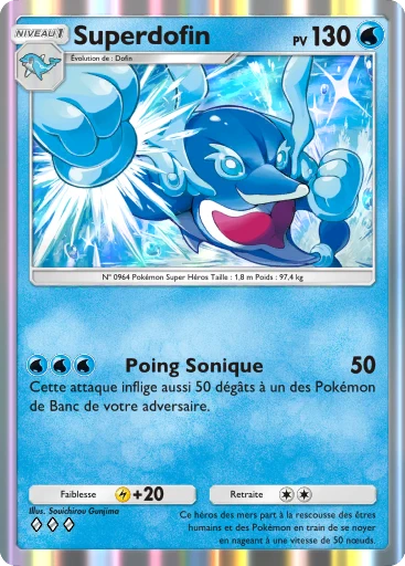 Carte Pokémon Superdofin de l'extension Merveilles de Paldea