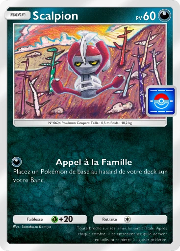 Carte Pokémon Scalpion de l'extension Promo-B