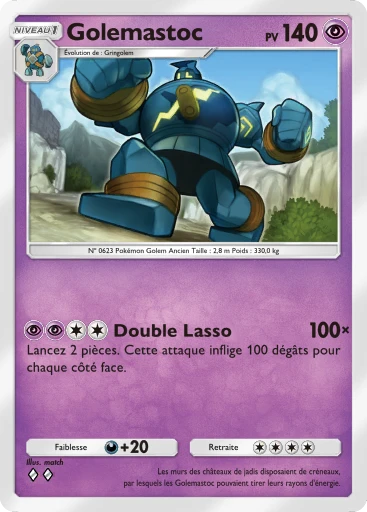 Carte Pokémon Golemastoc de l'extension Puissance Génétique