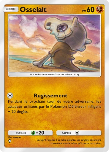 Carte Pokémon Osselait de l'extension Booster de Luxe ex