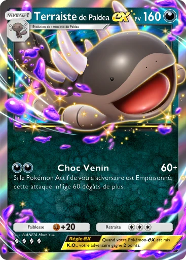 Carte Pokémon Terraiste de Paldea-ex de l'extension Booster de Luxe ex