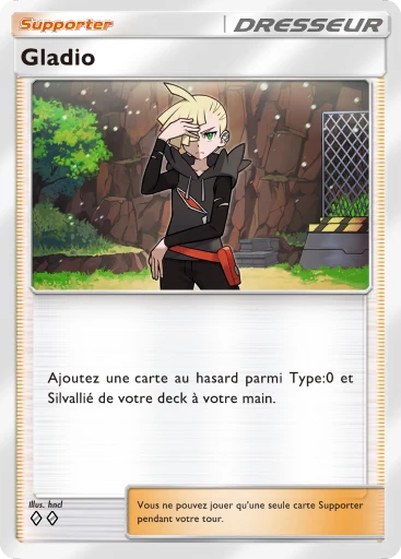 Carte Pokémon Gladio de l'extension Crise Interdimensionnelle