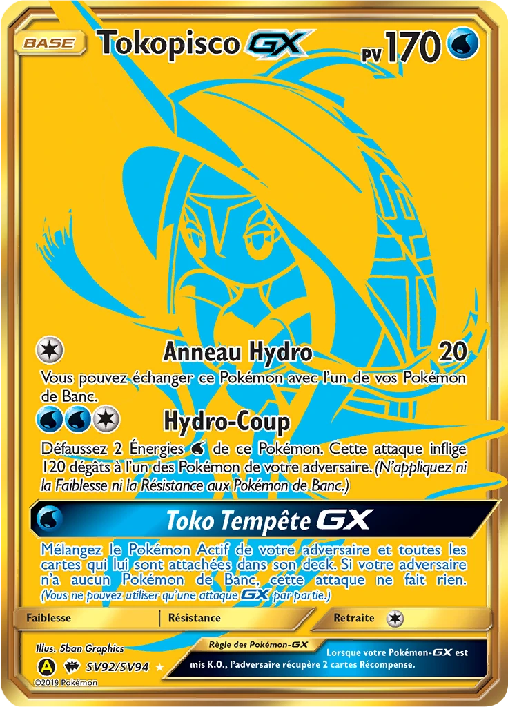 Carte Pokémon Tokopisco-GX de l'extension Destinées Occultes