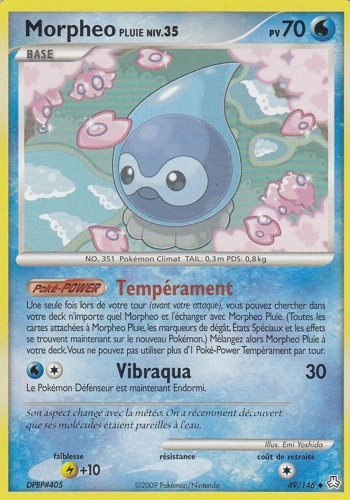 Carte Pokémon Morpheo Pluie de l'extension Éveil des Légendes