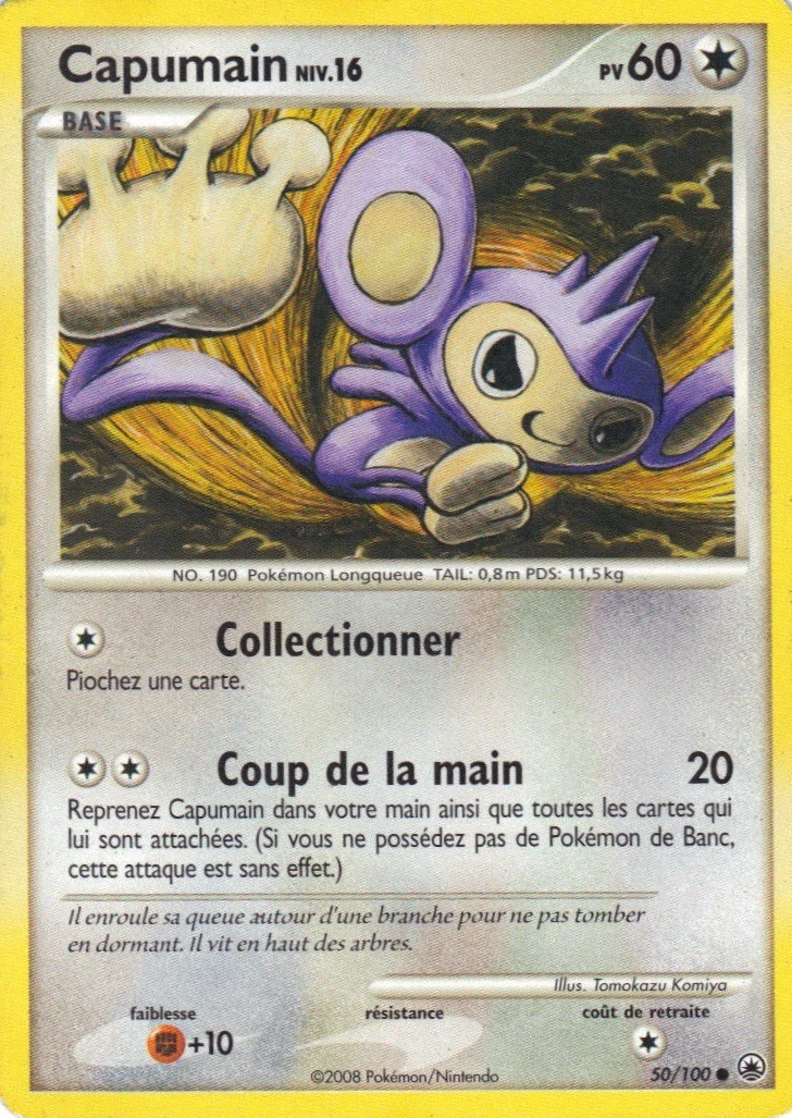 Carte Pokémon Capumain de l'extension Aube Majestueuse