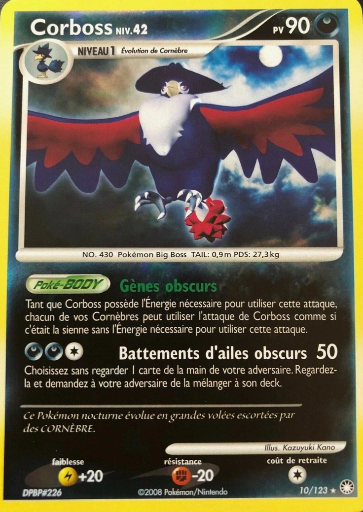 Carte Pokémon Corboss de l'extension Trésors Mystérieux