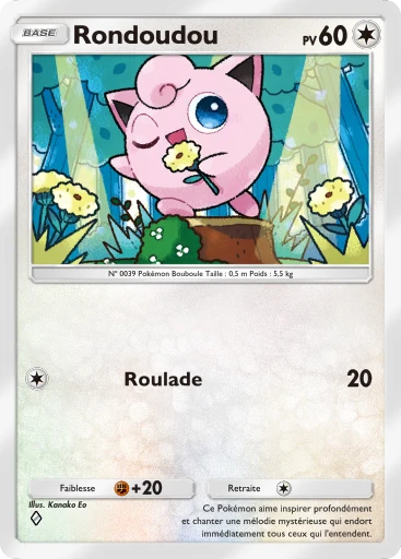 Carte Pokémon Rondoudou de l'extension Réjouissances Rayonnantes