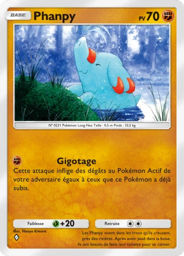Carte Pokémon Phanpy de l'extension Source Secrète