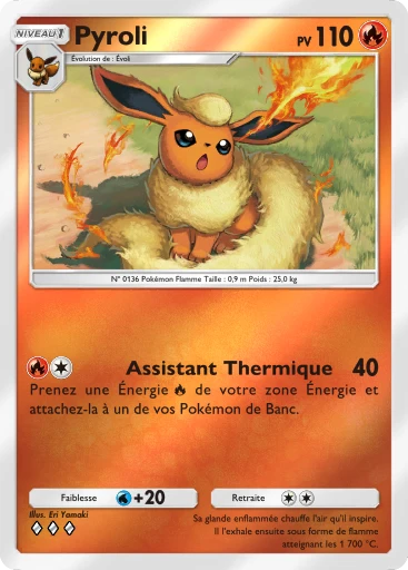 Carte Pokémon Pyroli de l'extension Booster de Luxe ex
