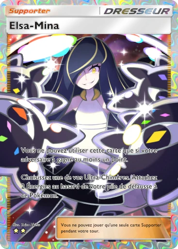Carte Pokémon Elsa-Mina de l'extension Booster de Luxe ex