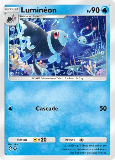 Carte Pokémon Luminéon de l'extension Choc Spatio-Temporel