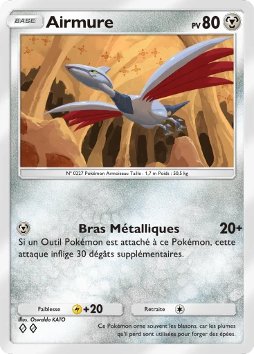 Carte Pokémon Airmure de l'extension Choc Spatio-Temporel