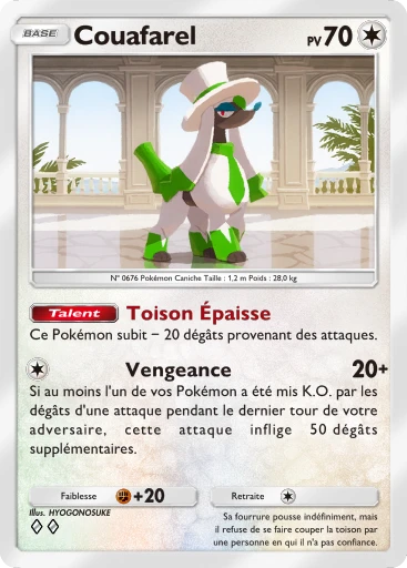 Carte Pokémon Couafarel de l'extension Domination Céleste