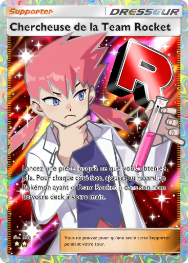 Carte Pokémon Chercheuse de la Team Rocket de l'extension L'Ambition de la Team Rocket