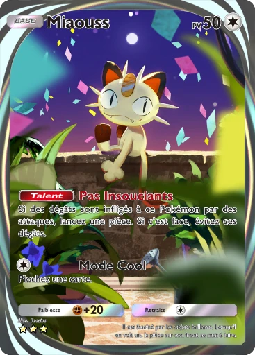 Carte Pokémon Miaouss de l'extension Parade Onirique