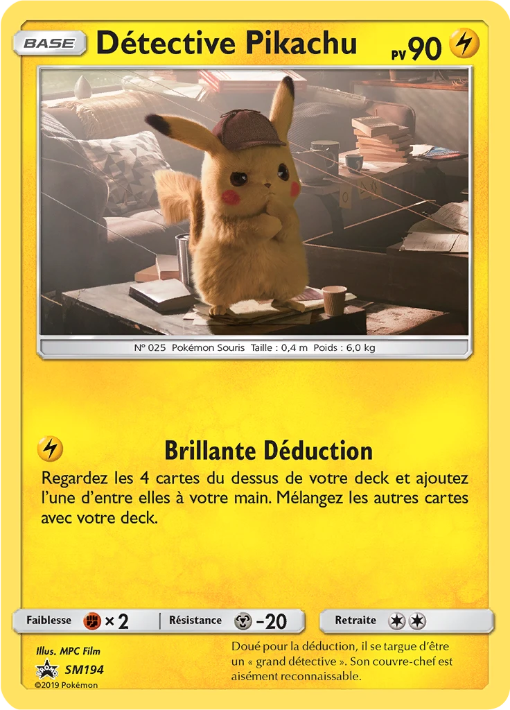 Carte Pokémon Détective Pikachu de l'extension Promo SM