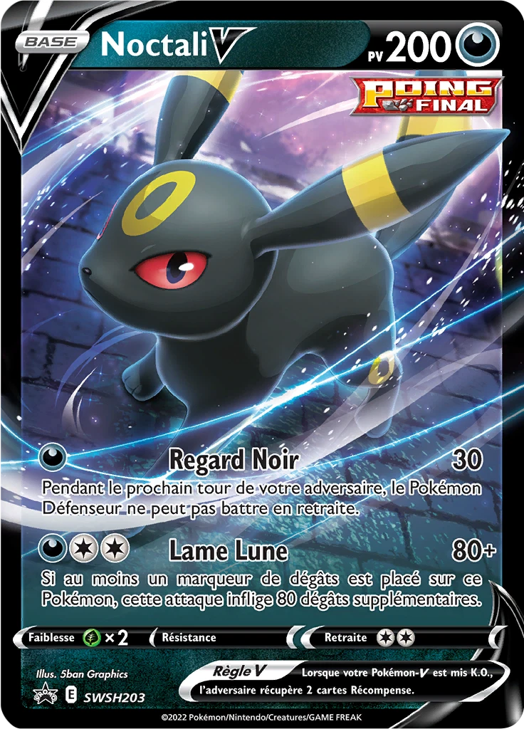 Carte Pokémon Noctali V de l'extension Promo SWSH