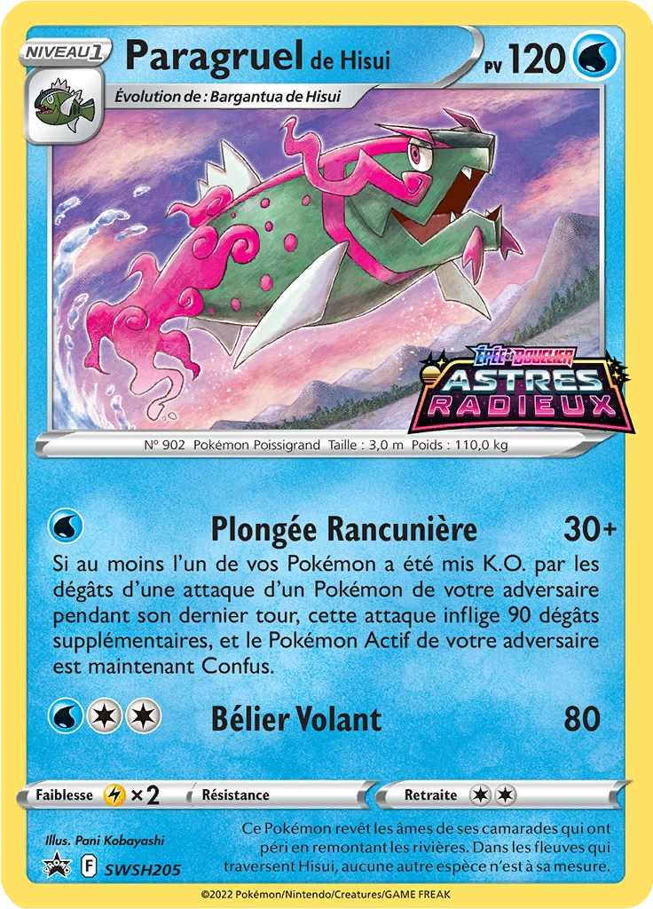 Carte Pokémon Paragruel de Hisui de l'extension Promo SWSH
