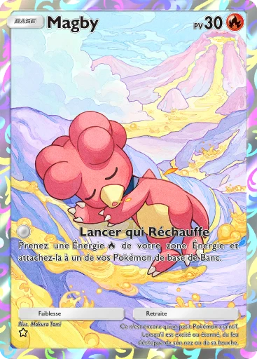 Carte Pokémon Magby de l'extension Sagesse entre Ciel et Mer