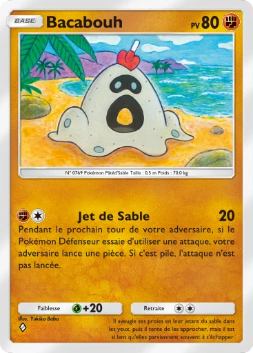 Carte Pokémon Bacabouh de l'extension Méga-Ascension