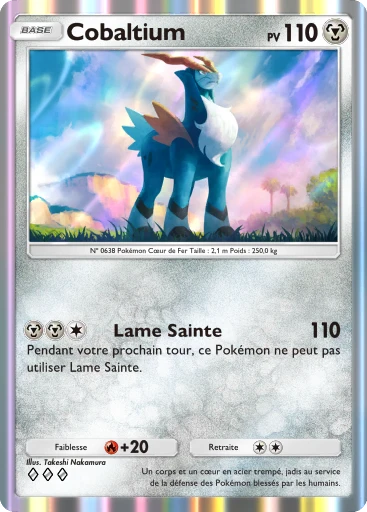 Carte Pokémon Cobaltium de l'extension Méga-Ascension