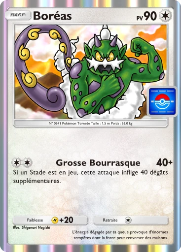 Carte Pokémon Boréas de l'extension Promo-B