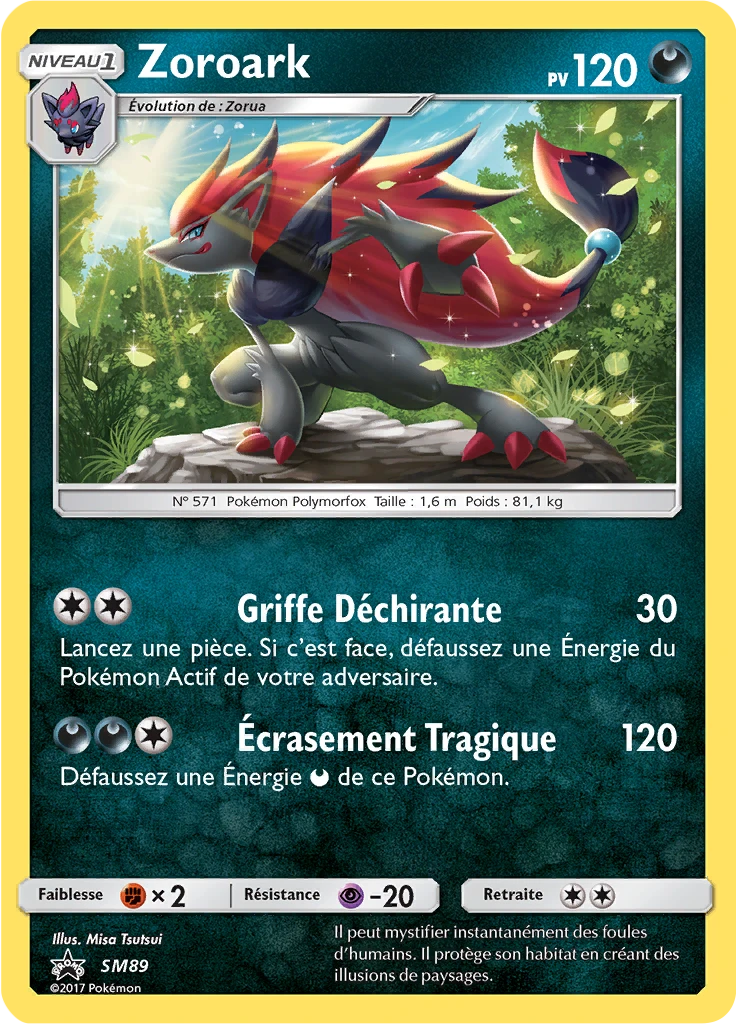 Carte Pokémon Zoroark de l'extension Promo SM