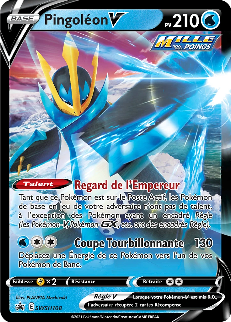 Carte Pokémon Pingoléon V de l'extension Promo SWSH