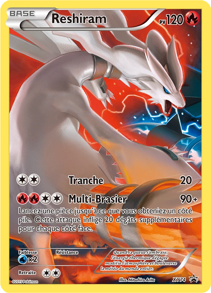 Carte Pokémon Reshiram de l'extension Promo XY