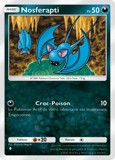 Carte Pokémon Nosferapti de l'extension Sagesse entre Ciel et Mer
