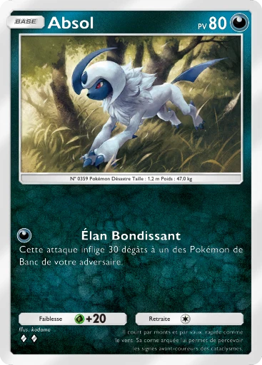 Carte Pokémon Absol de l'extension Sagesse entre Ciel et Mer