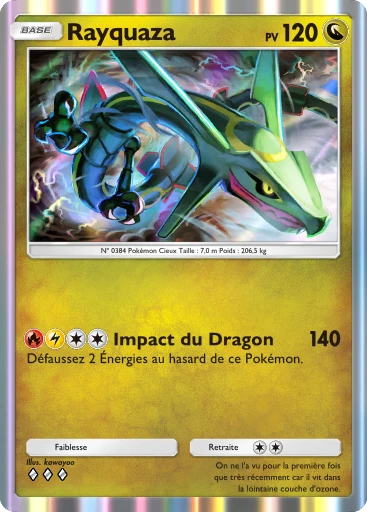 Carte Pokémon Rayquaza de l'extension Domination Céleste
