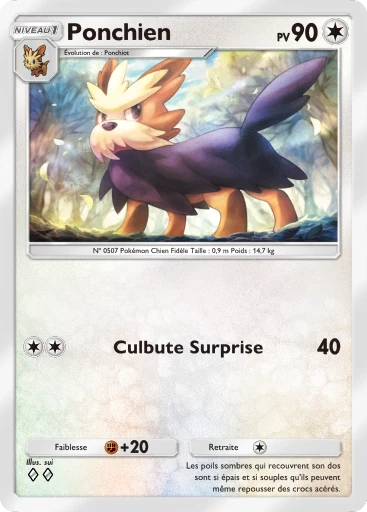 Carte Pokémon Ponchien de l'extension Méga-Ascension