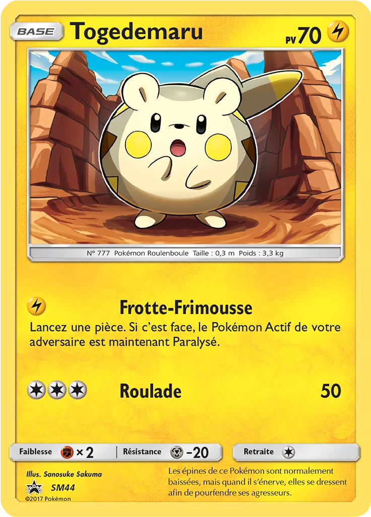 Carte Pokémon Togedemaru de l'extension Promo SM