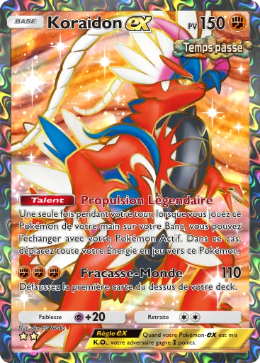 Carte Pokémon Koraidon-ex de l'extension Propulsion Paradoxe