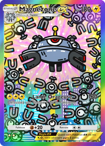 Carte Pokémon Magnézone-ex de l'extension Aura Palpitante