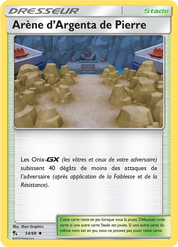 Carte Pokémon Arène d’Argenta de Pierre de l'extension Destinées Occultes