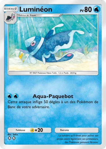 Carte Pokémon Luminéon de l'extension L'Île Fabuleuse
