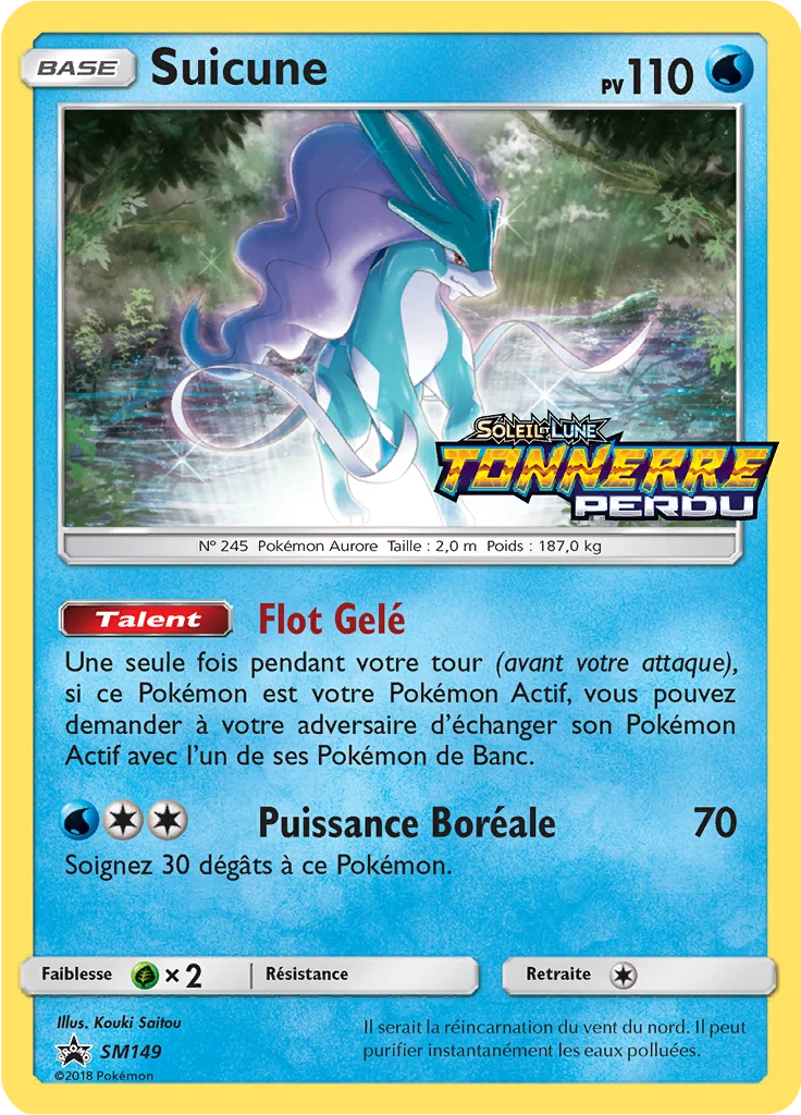 Carte Pokémon Suicune de l'extension Promo SM
