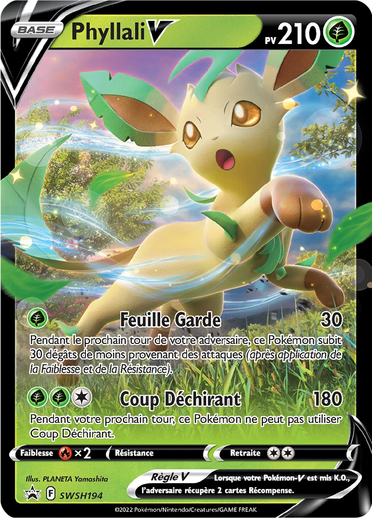 Carte Pokémon Phyllali V de l'extension Promo SWSH